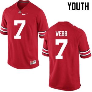 Youth Ohio State Buckeyes #7 Damon Webb Red Nike NCAA College Football Jersey Stock ISI5544NX